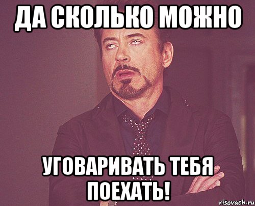 Да сколько можно уговаривать тебя поехать!, Мем твое выражение лица