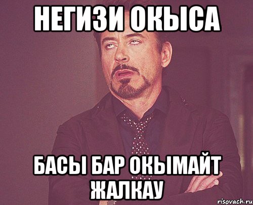 Негизи окыса басы бар окымайт жалкау, Мем твое выражение лица