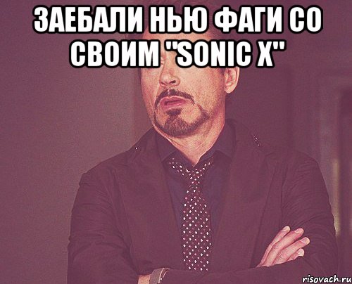 Заебали нью фаги со своим "sonic x" , Мем твое выражение лица