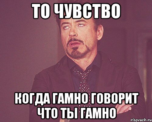 То чувство когда гамно говорит что ты гамно, Мем твое выражение лица