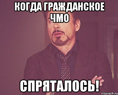 Когда гражданское ЧМО СПРЯТАЛОСЬ!, Мем твое выражение лица