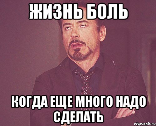 ЖИЗНЬ БОЛЬ КОГДА ЕЩЕ МНОГО НАДО СДЕЛАТЬ, Мем твое выражение лица