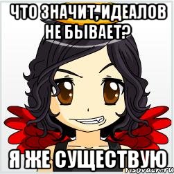 что значит, идеалов не бывает? я же существую