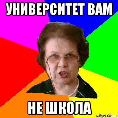 Университет вам не школа, Мем Типичная училка