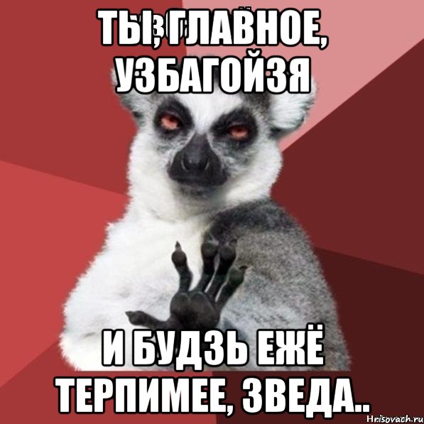 ты, главное, узбагойзя и будзь ежё терпимее, Зведа.., Мем Узбагойзя