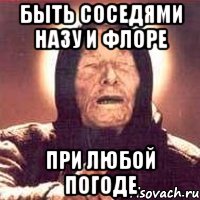 БЫТЬ СОСЕДЯМИ НАЗУ И ФЛОРЕ ПРИ ЛЮБОЙ ПОГОДЕ, Мем Ванга (цвет)