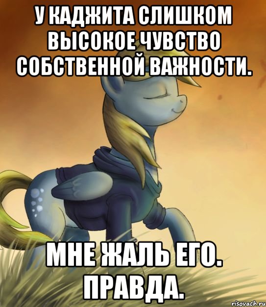 У каджита слишком высокое чувство собственной важности. Мне жаль его. Правда., Мем Воот