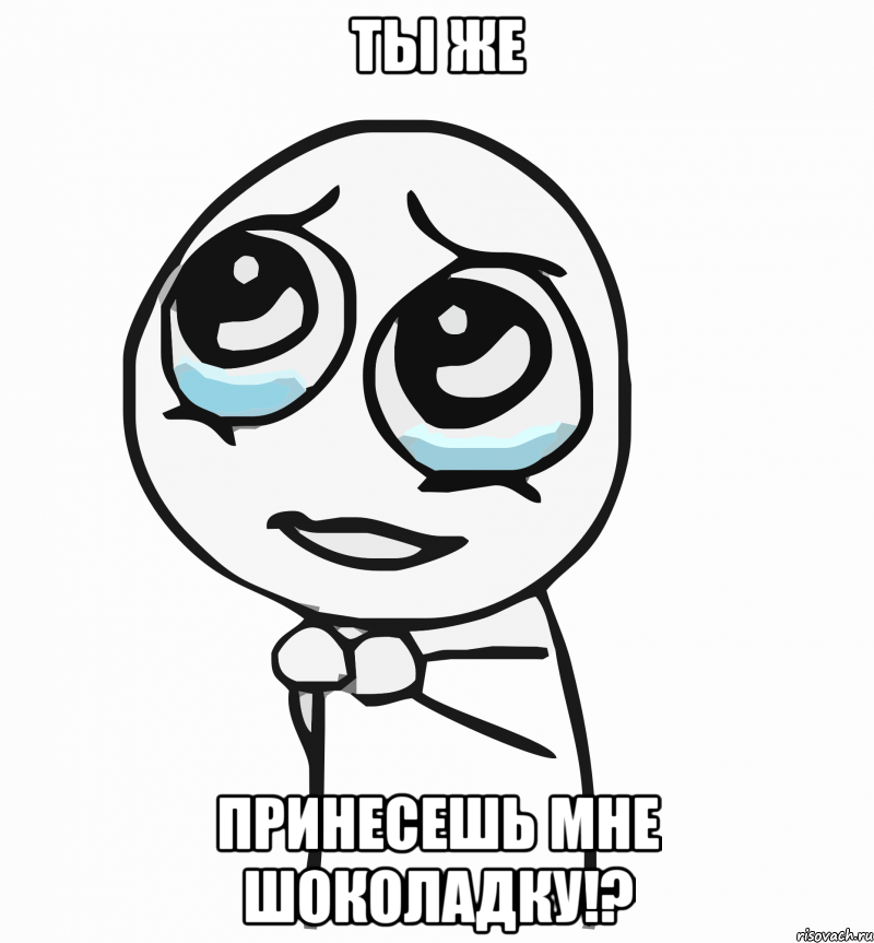 Ты же Принесешь мне шоколадку!?, Мем  ну пожалуйста (please)