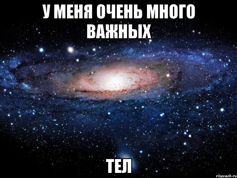 У меня очень много важных Тел, Мем Вселенная