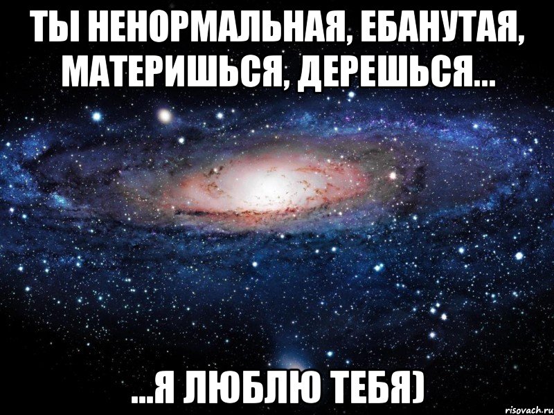 ты ненормальная, ебанутая, материшься, дерешься... ...я люблю тебя), Мем Вселенная