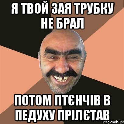 Я твой зая трубку не брал потом птєнчів в педуху прілєтав, Мем Я твой дом труба шатал