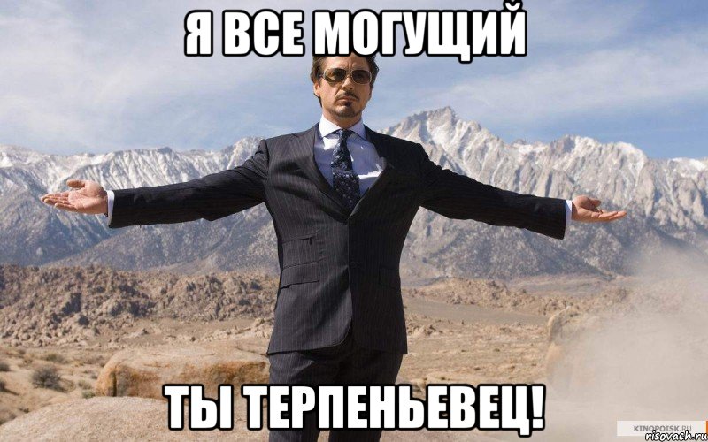 Я все могущий Ты терпеньевец!, Мем железный человек