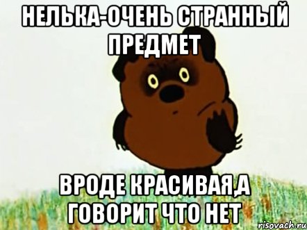 Нелька-очень странный предмет вроде красивая,а говорит что нет
