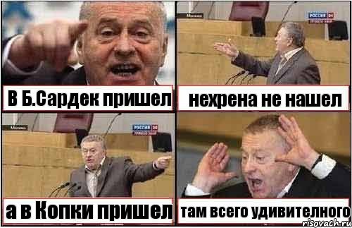 В Б.Сардек пришел нехрена не нашел а в Копки пришел там всего удивителного, Комикс жиреновский