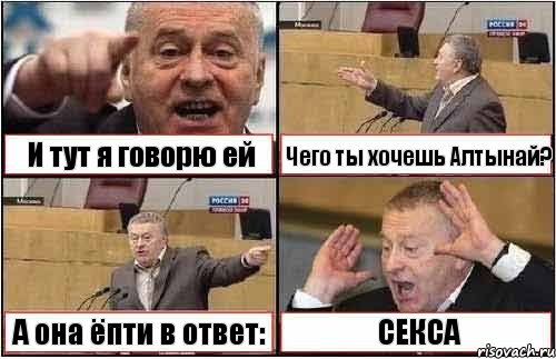 И тут я говорю ей Чего ты хочешь Алтынай? А она ёпти в ответ: СЕКСА, Комикс жиреновский