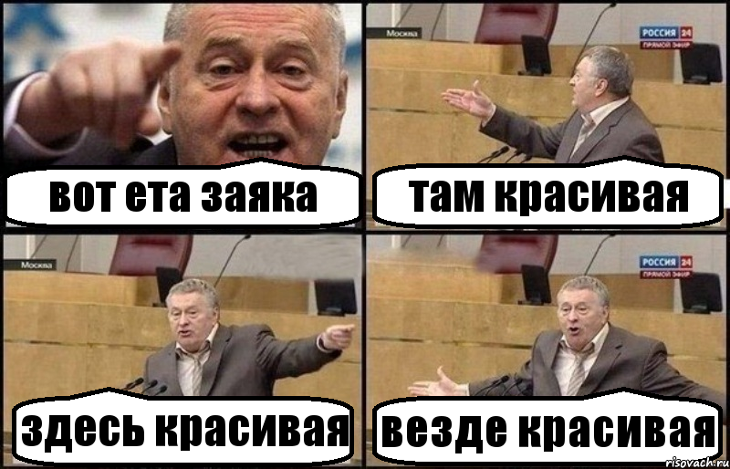 вот ета заяка там красивая здесь красивая везде красивая, Комикс Жириновский