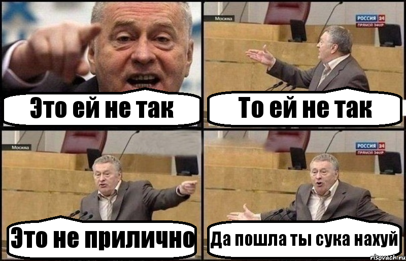 Это ей не так То ей не так Это не прилично Да пошла ты сука нахуй, Комикс Жириновский