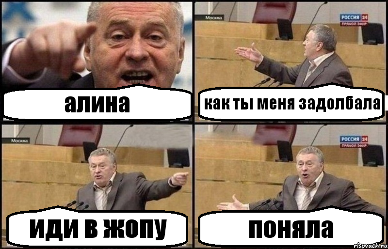 алина как ты меня задолбала иди в жопу поняла, Комикс Жириновский