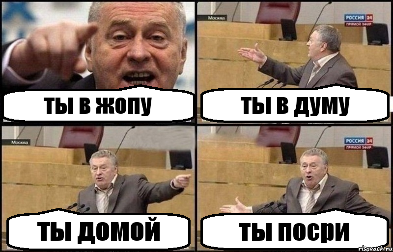 ты в жопу ты в думу ты домой ты посри