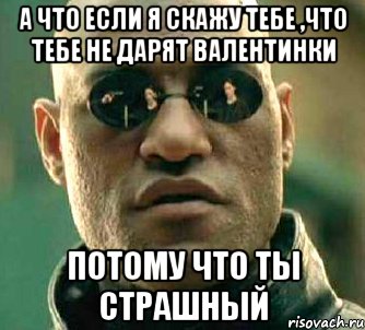 а что если я скажу тебе ,что тебе не дарят валентинки потому что ты страшный, Мем  а что если я скажу тебе