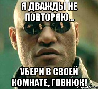 я дважды не повторяю... убери в своей комнате, говнюк!, Мем  а что если я скажу тебе