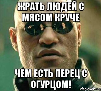 Жрать людей с мясом круче чем есть перец с огурцом!, Мем  а что если я скажу тебе