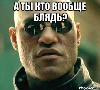 а ты кто вообще блядь? , Мем  а что если я скажу тебе