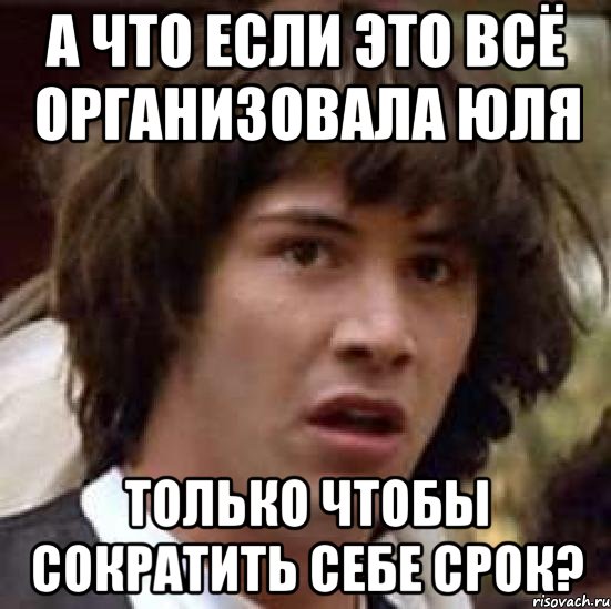 А что если это всё организовала Юля только чтобы сократить себе срок?, Мем А что если (Киану Ривз)