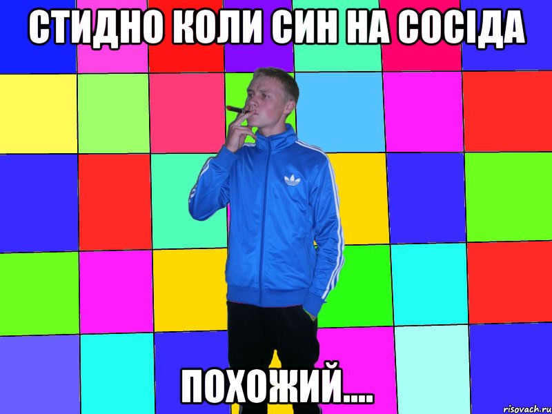 стидно коли син на сосіда похожий....