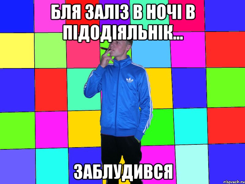 бля заліз в ночі в підодіяльнік... заблудився