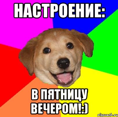 настроение: в пятницу вечером!:), Мем Advice Dog