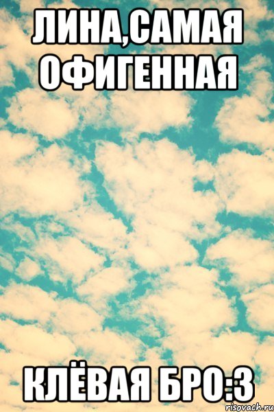 Лина,самая офигенная клёвая БрО:з