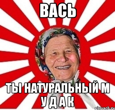 Вась Ты натуральный м у д а к, Мем  бабуля