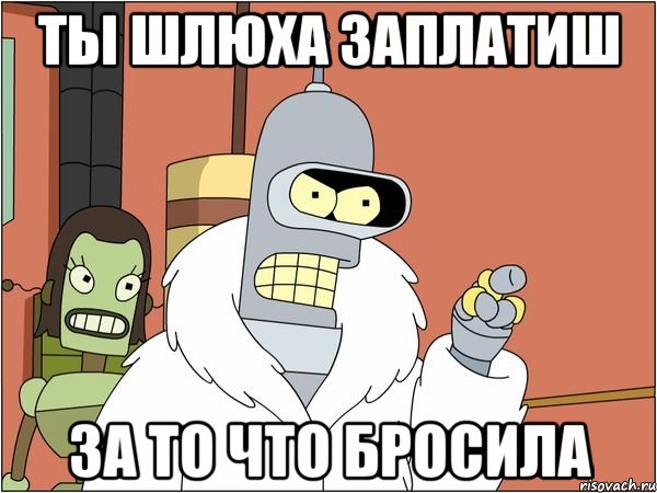 Ты шлюха заплатиш за то что бросила, Мем Бендер