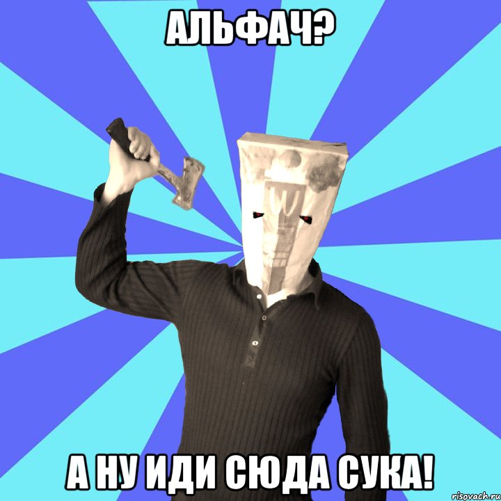 альфач? а ну иди сюда сука!