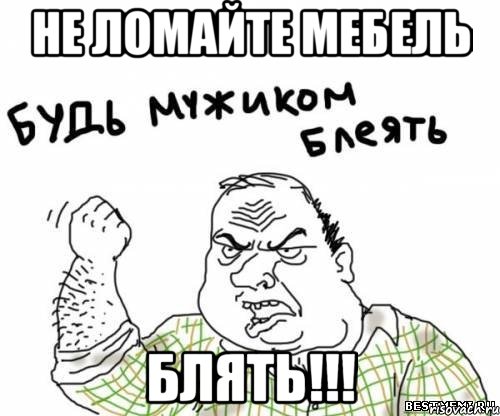 не ломайте мебель блять!!!, Мем блять