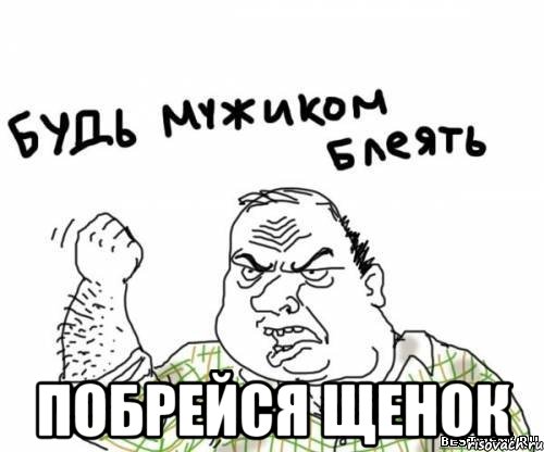  Побрейся щенок, Мем блять