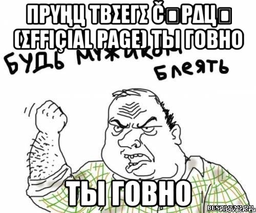 πρυңц τβσεгσ čﻉρΔцล (σFFιçιαl ραgε) ТЫ ГОВНО ТЫ ГОВНО, Мем блять