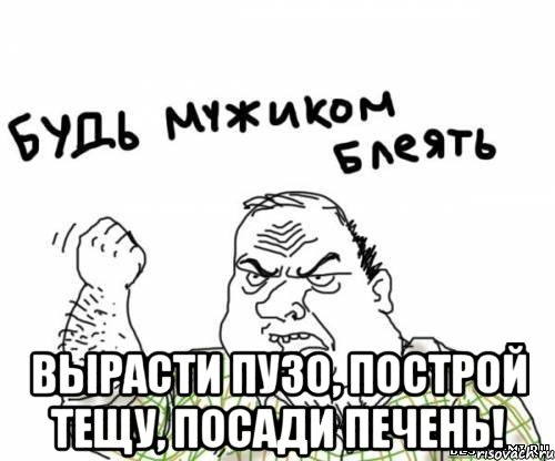  Вырасти пузо, построй тещу, посади печень!, Мем блять