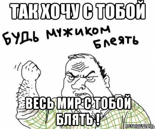 Так хочу с тобой Весь мир с тобой блять !, Мем блять