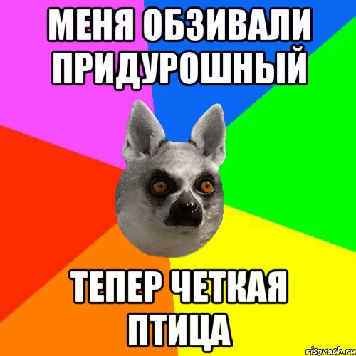 Меня обзивали придурошный Тепер четкая птица