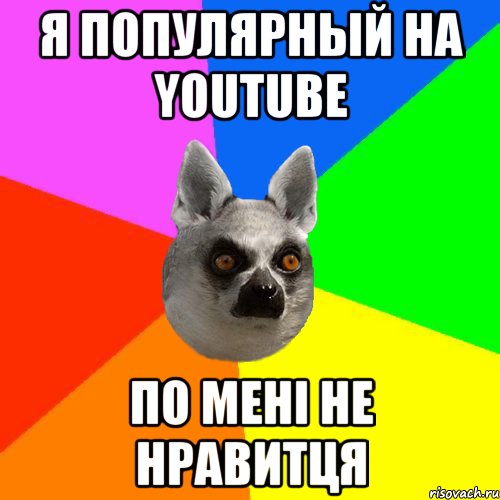 Я популярный на youtube По мені не нравитця