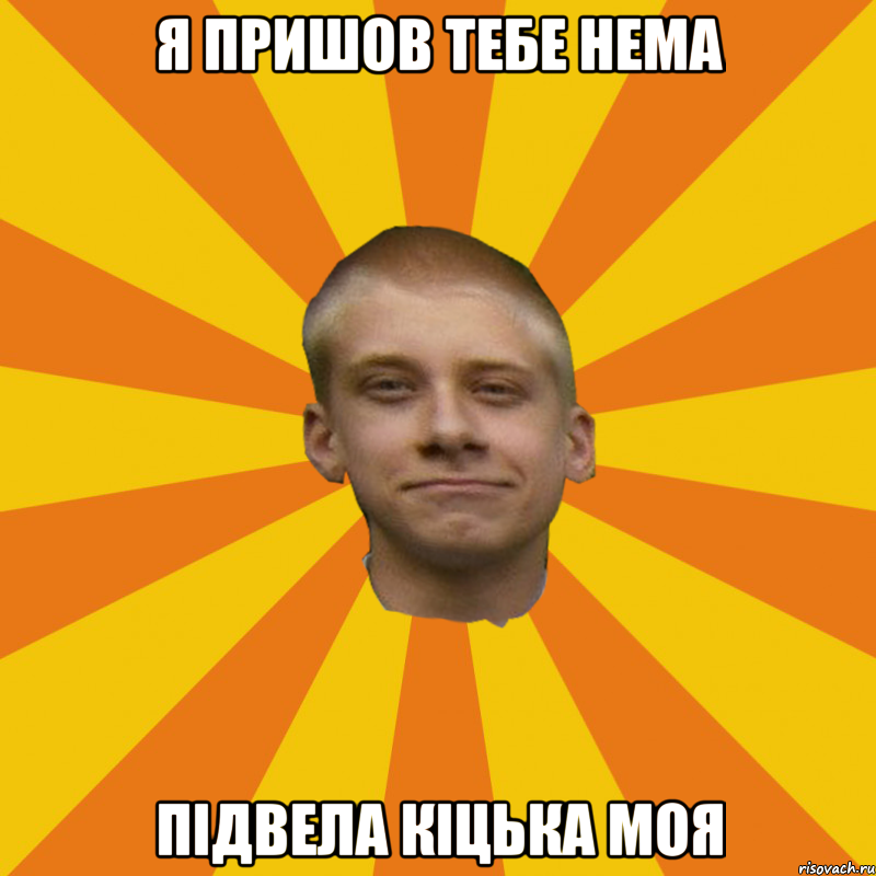 я пришов тебе нема підвела кіцька моя