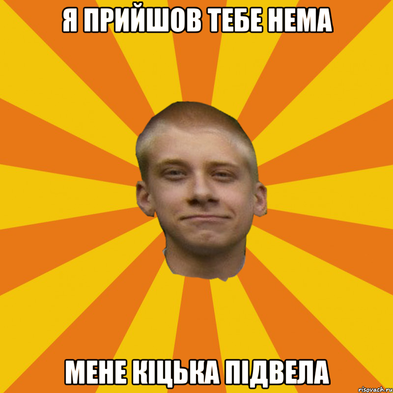 Я прийшов тебе нема Мене кіцька підвела