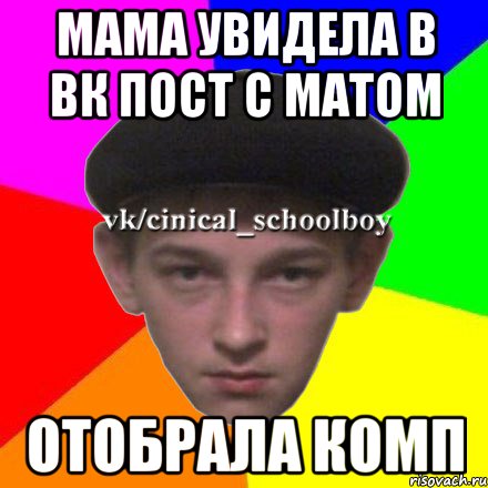 Мама увидела в вк пост с матом Отобрала комп