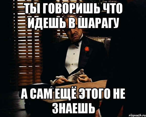 ты говоришь что идешь в шарагу а сам ещё этого не знаешь, Мем Дон Вито Корлеоне