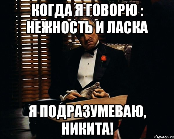 Когда я говорю : нежность и ласка Я подразумеваю, Никита!, Мем Дон Вито Корлеоне