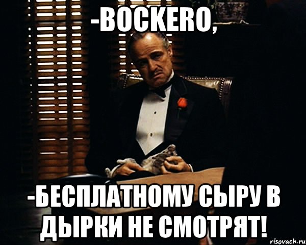 -bockero, -Бесплатному сыру в дырки не смотрят!, Мем Дон Вито Корлеоне