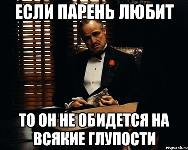 Если парень любит то он не обидется на всякие глупости, Мем Дон Вито Корлеоне