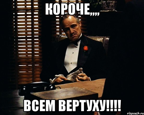 КОРОЧЕ,,,, ВСЕМ ВЕРТУХУ!!!!, Мем Дон Вито Корлеоне